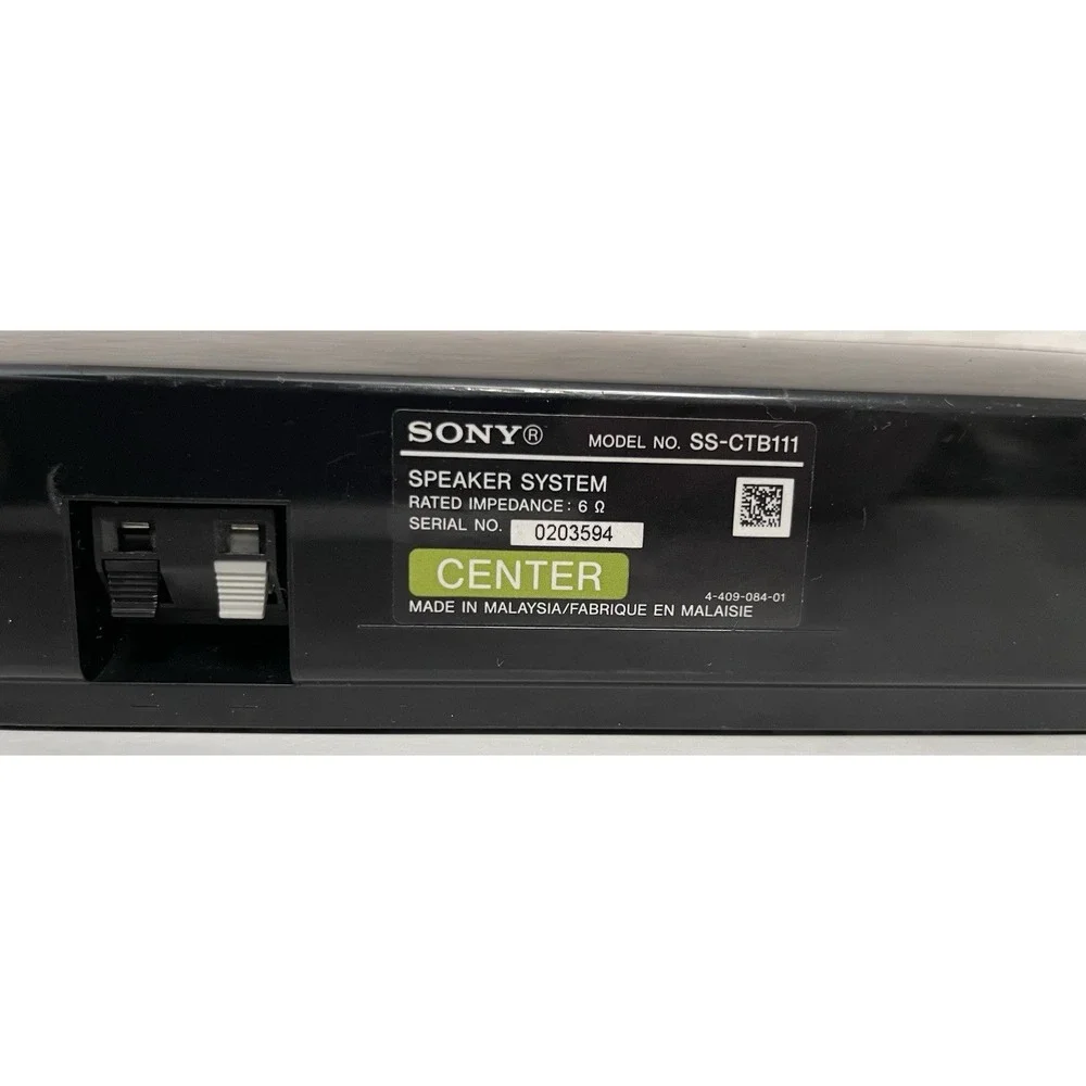Sony SS-CTB111 Center Speaker For BDV-E2100 HBD-E2100 BDV-E3100 HBD-E3100-T79